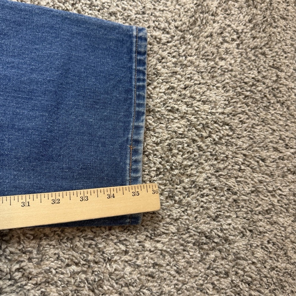 VTG 70s Wrangler 13MWZ Jeans Mens 33x35 Blue Talon Zip Cowboy Fade Made In USA - Picture 9 of 11